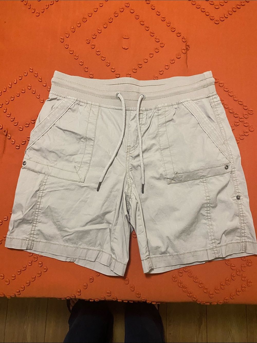 Natural Reflections Women's Tan Drawstring Cargo Shorts